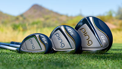 G Le3 driver, fairway and hybrid in grass