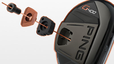 Exploded view of Machined Back Weight in G400 Hybrid