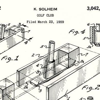 patent drawing for 1-A putter