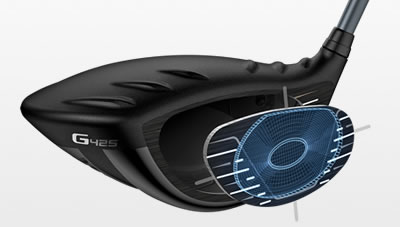G425 Max driver illustration showing exploded face