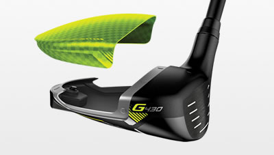 Exploded view of G430 fairway wood showing carbonfly technology