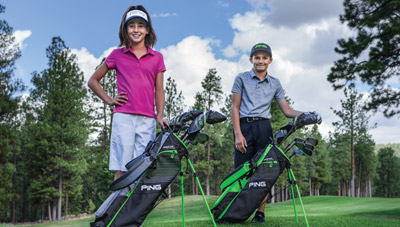 Photo of the two bag sizes of Prodi G junior clubs