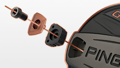Exploded view of Machined Back Weight in G400 Fairway